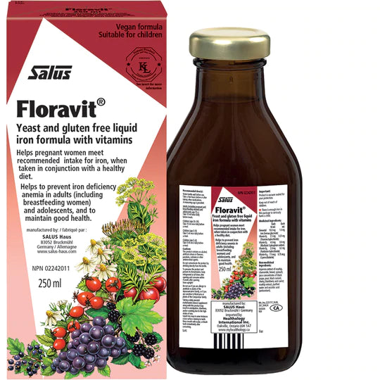 Salus Floravit 250ml Liquid Iron Supplement Yeast and Gluten Free